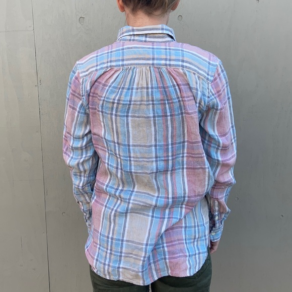 Ralph Lauren Pastel Plaid Button Down Shirt Blue - Picture 2 of 7